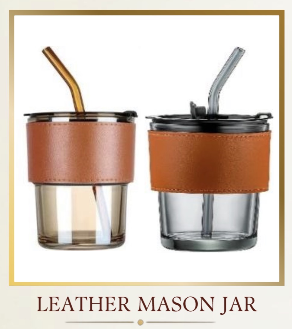 Leather Mason Jar
